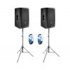 JBL 2x PRX812W - para kolumn aktywnych + statywy + okablowanie