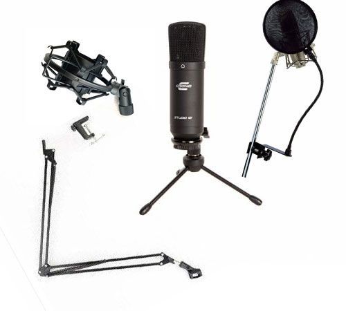 Crono Studio 101 XLR BK mikrofon wielkomembranowy zestaw