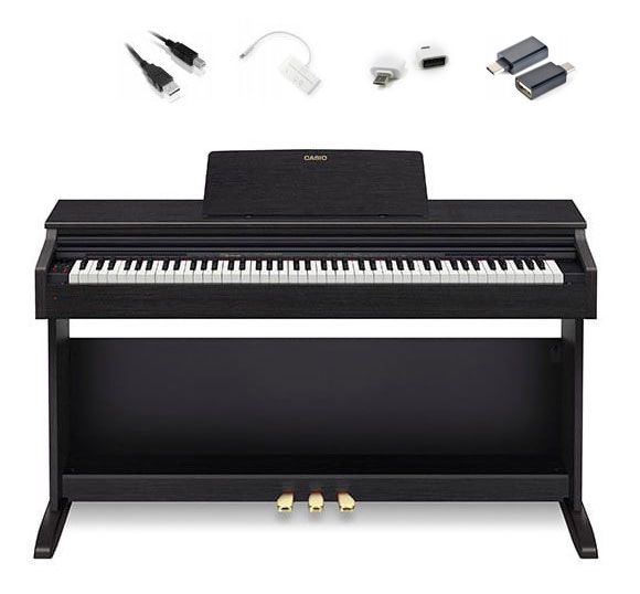 Casio AP-270 BK - pianino cyfrowe + adaptery do iOS / Android do Chordana Play