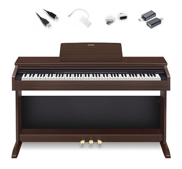 Casio AP-270 BN - pianino cyfrowe + adaptery do iOS / Android do Chordana Play