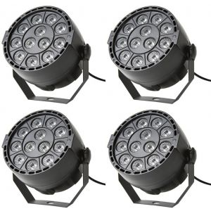 Fractal 4x PAR LED 12x3W - zestaw reflektorów PAR LED