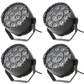 Fractal 4x PAR LED 12x3W - zestaw reflektorów PAR LED