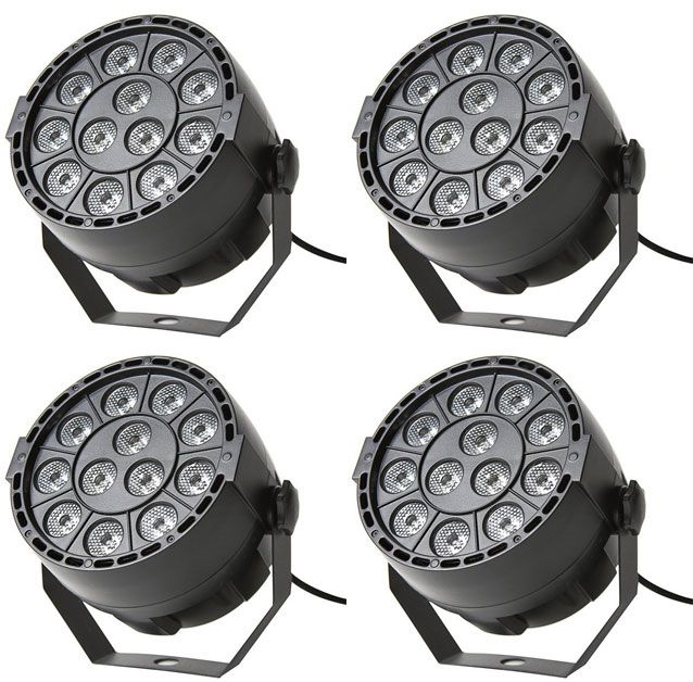 Fractal 4x PAR LED 12x3W - zestaw reflektorów PAR LED