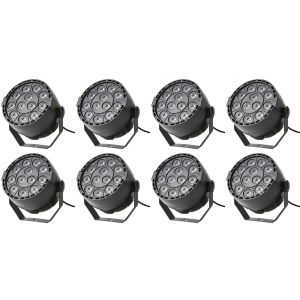 Fractal 8x PAR LED 12x3W - zestaw reflektorów PAR LED