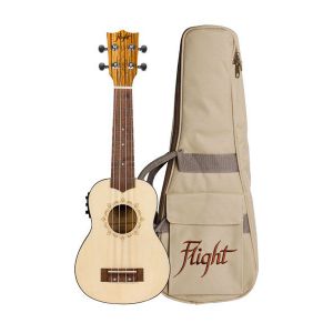 FLIGHT DUS320CEQ SP/ZEB  + POKROWIEC- ukulele sopranowe