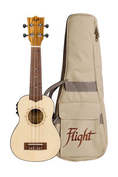 FLIGHT DUS320CEQ SP/ZEB + POKROWIEC- ukulele sopranowe