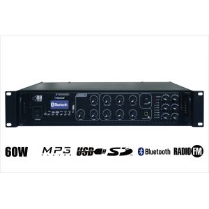 RH SOUND ST-2060BC/MP3+FM+BT + 2x BS-1040TS/B - Zestaw Nagłośnienia naściennego