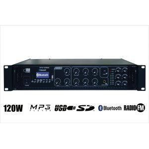 RH SOUND ST-2120BC/MP3+FM+BT + 4x BS-1040TS/B - Zestaw Nagłośnienia naściennego