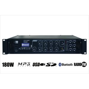 RH SOUND ST-2180BC/MP3+FM+BT + 4x BS-1060TS/W - Zestaw nagłośnienia naściennego