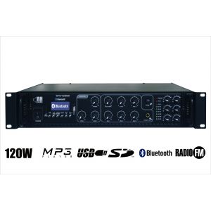 RH SOUND ST-2180BC/MP3+FM+BT + 8x BS-1040TS/B - Zestaw nagłośnienia naściennego