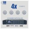 RH SOUND ST-2060BC/MP3+FM+BT + 4x TZ-605T-2 - Zestaw nagłośnienia sufitowego