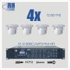 RH SOUND ST-2180BC/MP3+FM+BT + 4x TZ-801THS - Zestaw nagłośnienia sufitowego