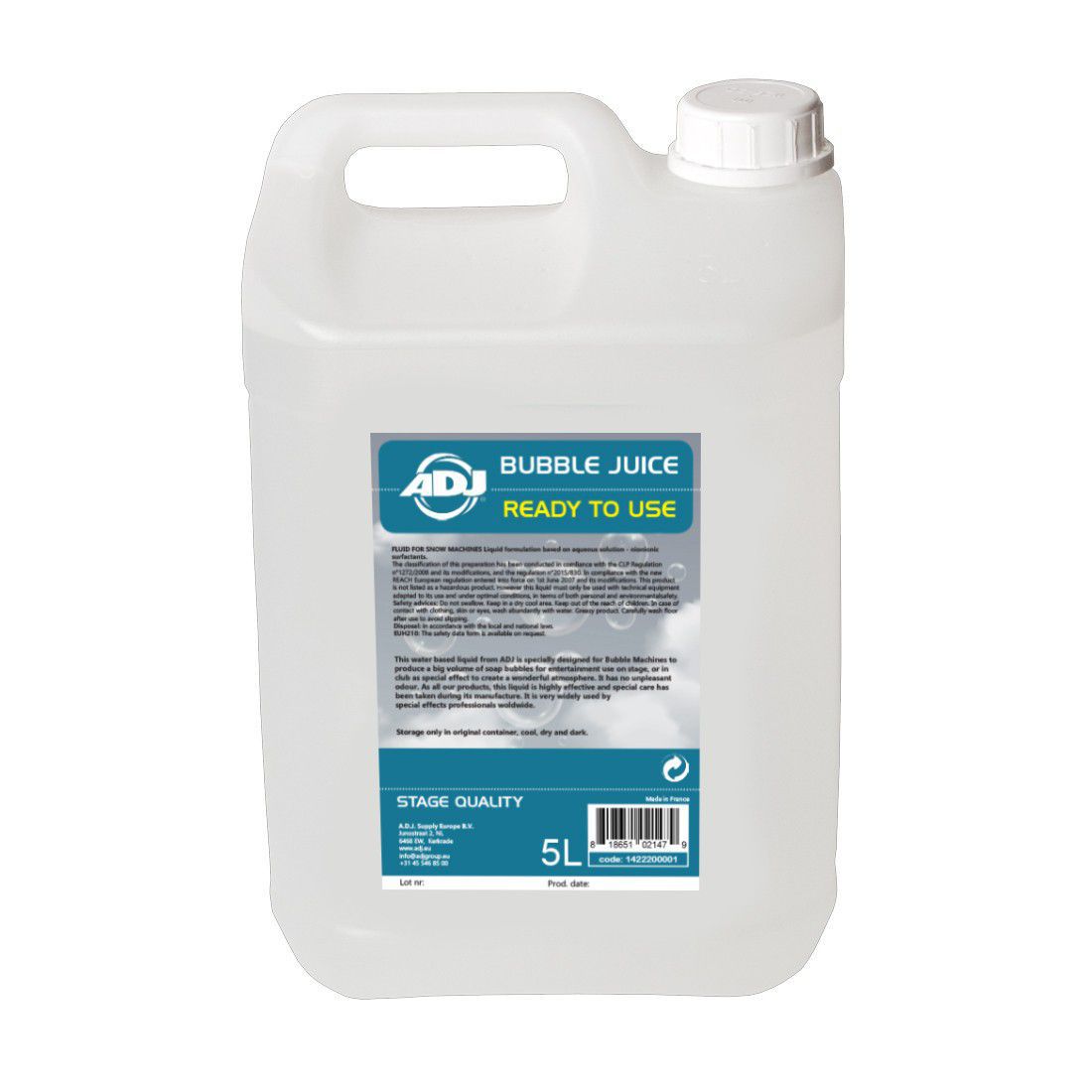 ADJ bubble juice ready mixed 5 L - płyn do baniek 5l