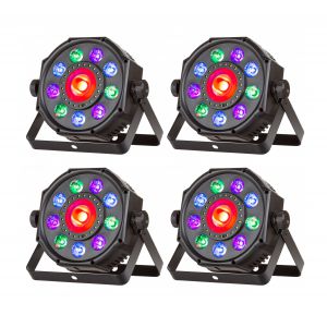 JB SYSTEMS 4x RAVE SPOT - zestaw led par fx