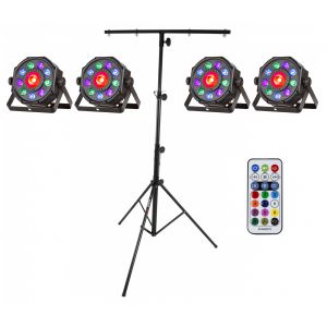 JB SYSTEMS 4x RAVE SPOT - zestaw led par fx + statyw