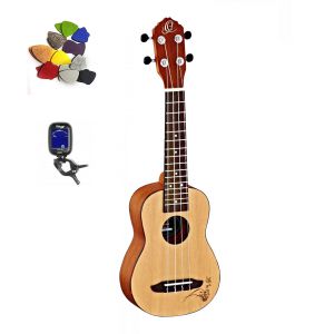 RU5-SO - Ukulele sopranowe + tuner + kostka