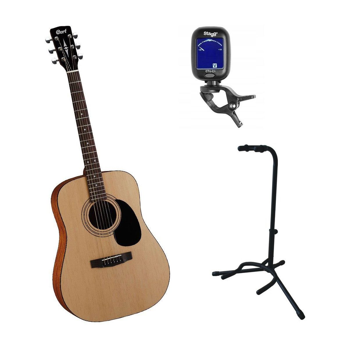 CORT AD810 OP - gitara akustyczna + tuner + statyw