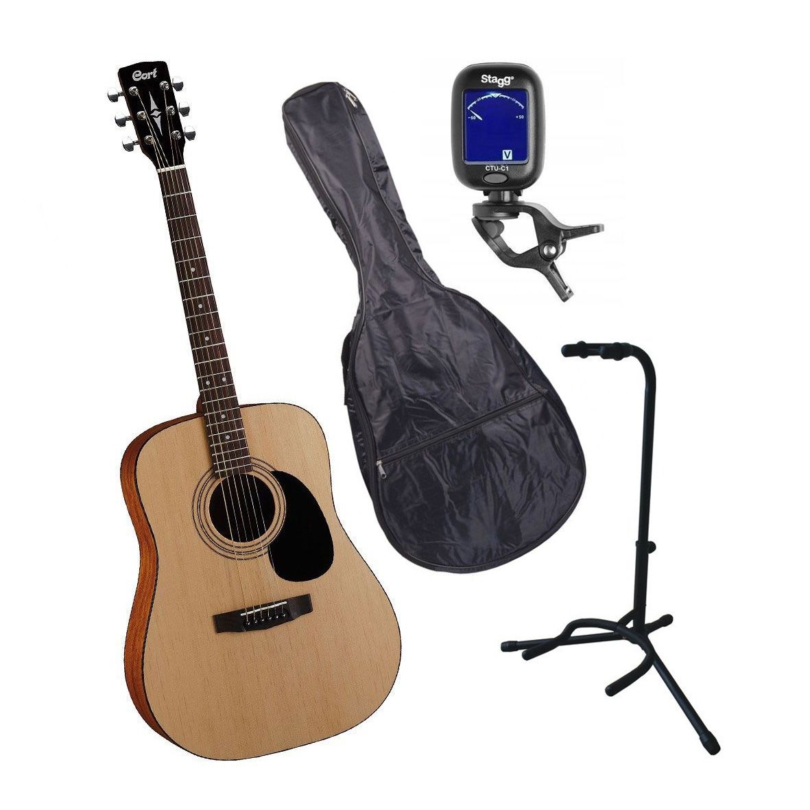 CORT AD810 OP - gitara akustyczna + tuner + statyw + pokrowiec