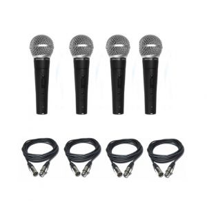 Shure SM 58 SE - zestaw 4 mikrofonów + 4 kable