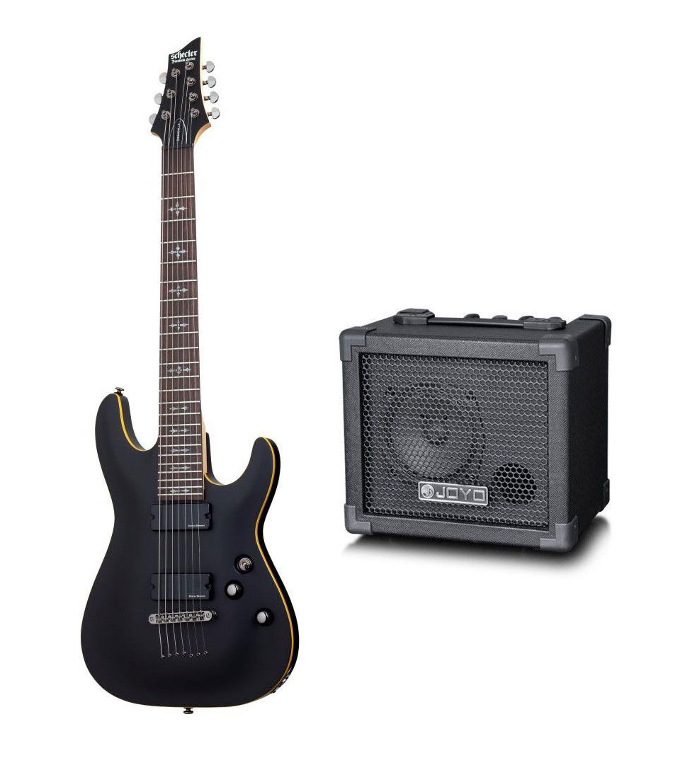 Schecter DEMON 7 ABSN - gitara elektryczna + combo gitarowe DC-15