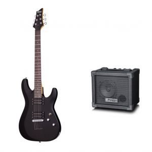 Schecter C-6 DELUXE SBK - Gitara elektryczna + combo gitarowe DC-15