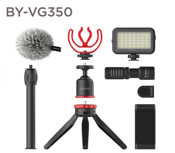 BOYA BY-VG350 - zestaw wideo do smartfonów z lampą led