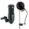 Audio-Technica AT2020 - mikrofon studyjny pojemnościowy + statyw + popfiltr + ekran akustyczny