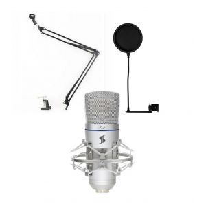 Stagg SUSM50 -  mikrofon studyjny USB + ekran akustyczny + pop filtr + statyw