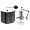 RH Sound HSMC-001W - mikrofon Gradientowy + ekran akustyczny + pop filtr + statyw biurkowy