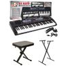 Duży KEYBOARD SYNTEZATOR ORGANY z wejściem USB MQ-602UFB + statyw + ława