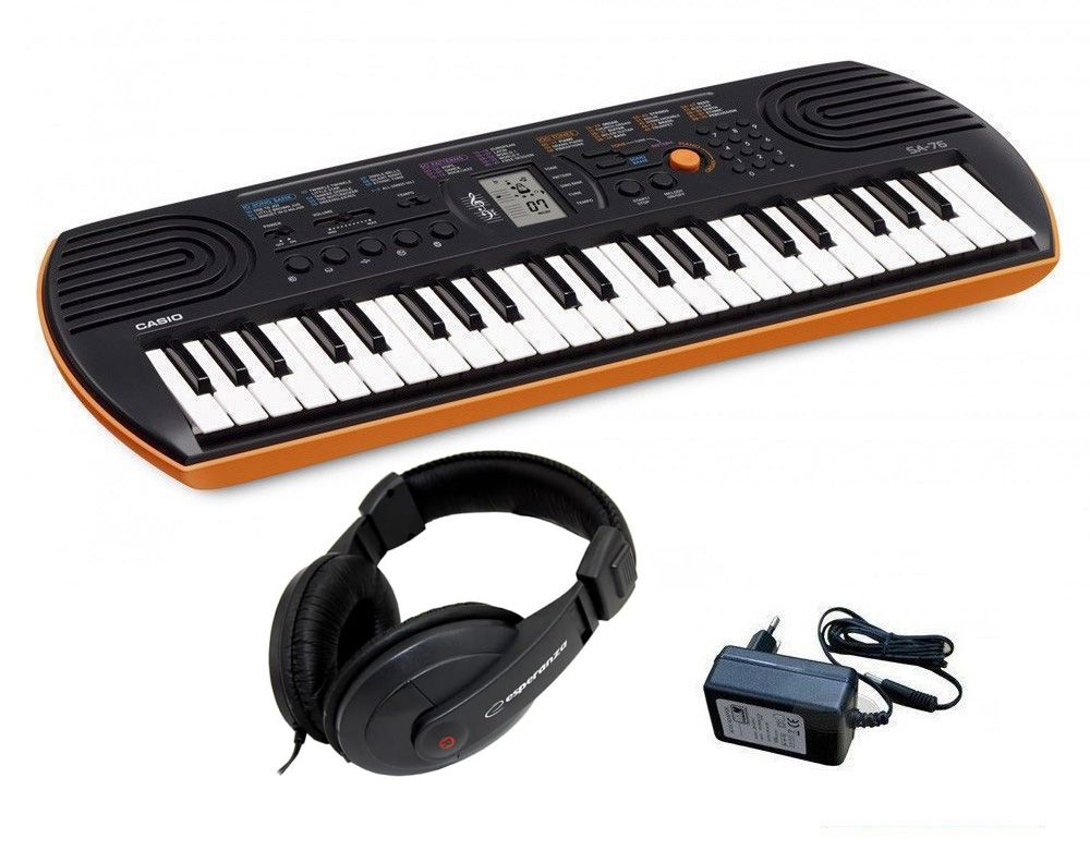 Casio SA-76 - mini keyboard + słuchawki + zasilacz