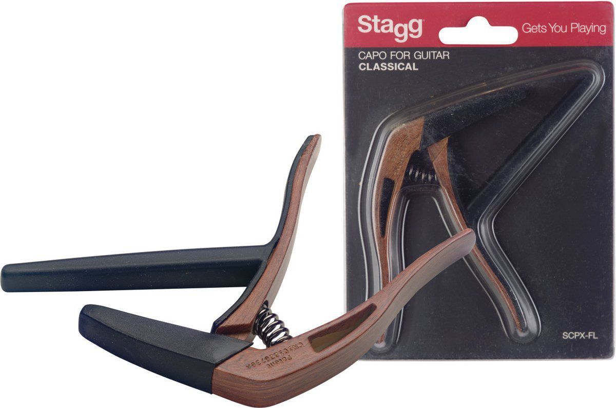 Stagg SCPX-FL DKWOOD - kapodaster do gitary klasycznej Stagg SCPX-FL DKWOOD - kapodaster do gitary klasycznej