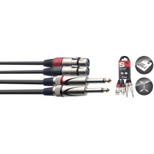 Stagg STC060PXF - podwójny kabel połączeniowy 60cm