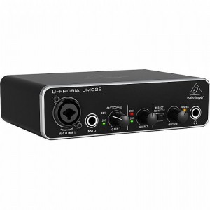 Behringer UMC22 - interfejs USB z preampem MIDAS + słuchawki HD-669