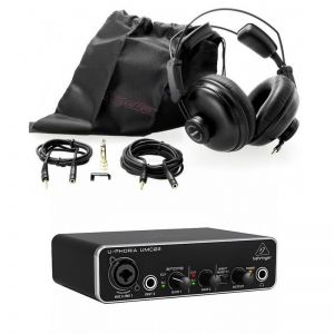 Behringer UMC22 - interfejs USB z preampem MIDAS + słuchawki HD-669