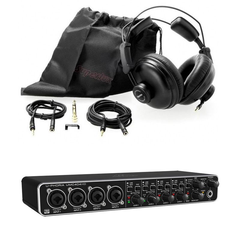 Behringer UMC404HD - interfejs audio + słuchawki HD-669