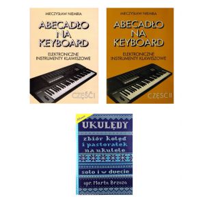 Zestaw książek na keyboard i ukulele nauka gry, kolędy