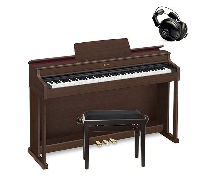 Casio AP-470 BN - pianino cyfrowe + ława + słuchawki
