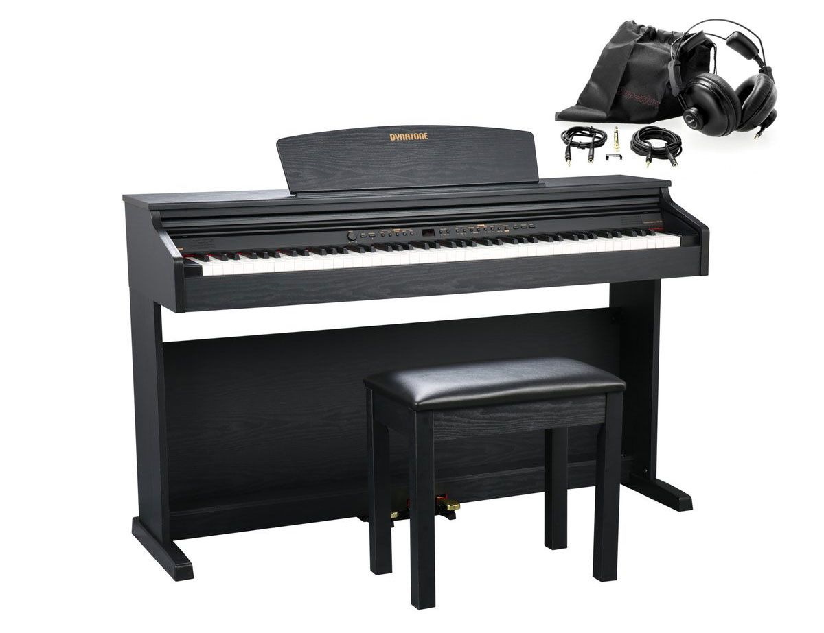 Dynatone SLP-150 BK - pianino cyfrowe + ława + słuchawki