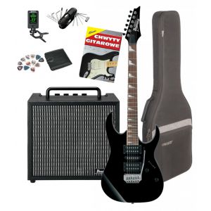 Ibanez GRG170DX-BKN - gitara elektryczna + pokrowiec + wzmacniacz + akcesoria