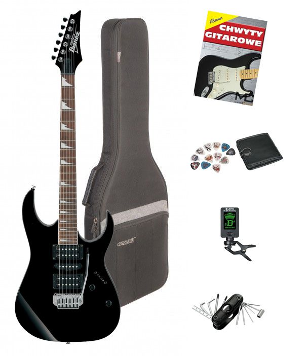 Ibanez GRG170DX-BKN - gitara elektryczna + pokrowiec + wzmacniacz + akcesoria