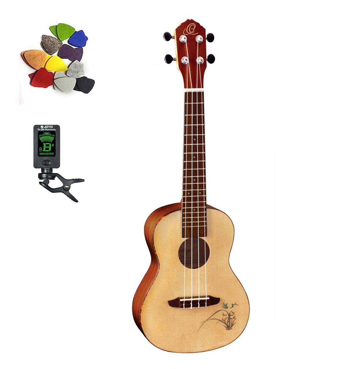 ORTEGA RU5 - Ukulele koncertowe + tuner + kostka