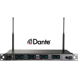 MIPRO ACT-747 (Dante) (5UA) - Czterokanałowy odbiornik bezprzewodowy z interfejsem Dante