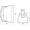 BXB WALL-05/SW - Para 2-drożnych kolumn głośnikowych, 40W, 8Ω, czarne