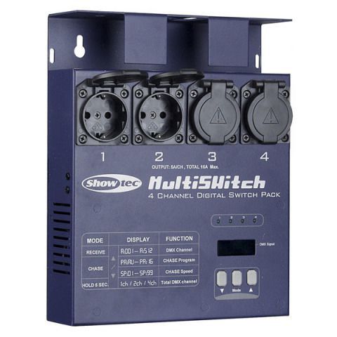 Showtec MultiSwitch - czterokanałowy cyfrowy switchpack