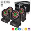 Flash 4xLED Moving Head 36x15W RGBWAUV 6in1 ZOOM 3 Sections + case F7100543