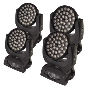 Flash 4xLED Moving Head 36x15W RGBWAUV 6in1 ZOOM 3 Sections + case F7100543