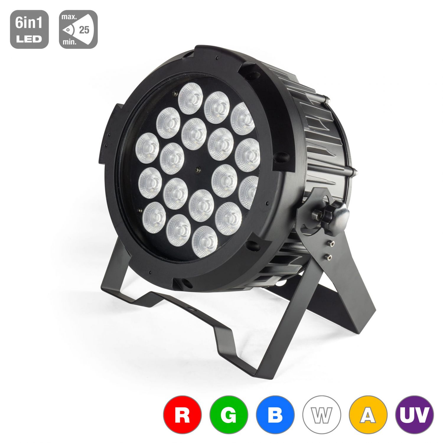 Flash LED PAR 18x15W RGBWA+UV IP65 Flash LED PAR 18x15W RGBWA+UV IP65 - reflektor PAR F7100331