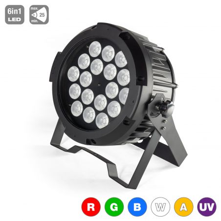 Flash LED PAR 18x15W RGBWA+UV IP65