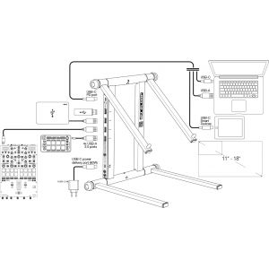Reloop Stand HUB - statyw na laptopa i koncentrator USB z portem zasilania